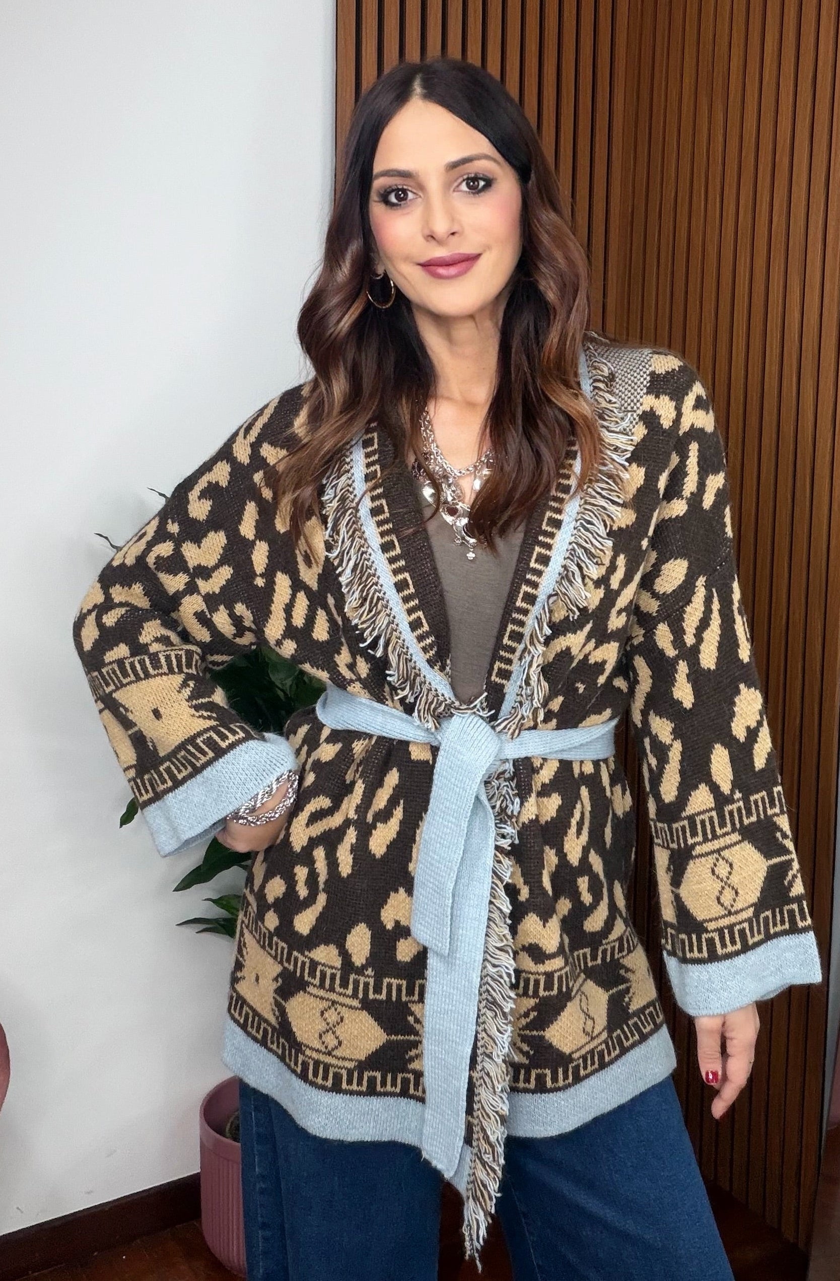 Giacca India Celeste