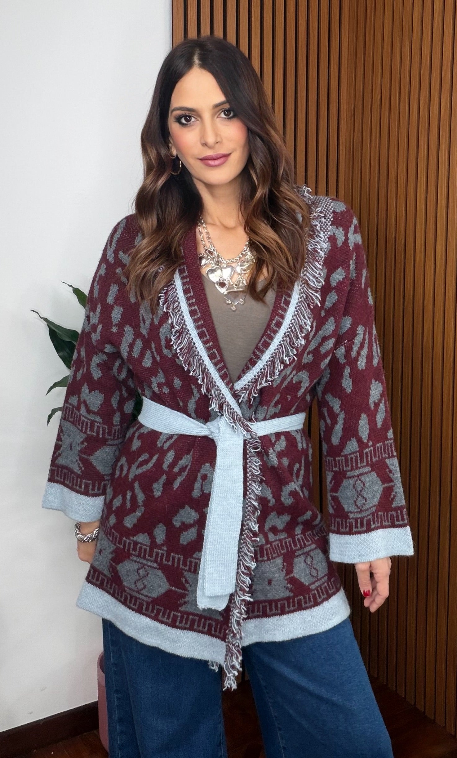 Giacca India Bordeaux