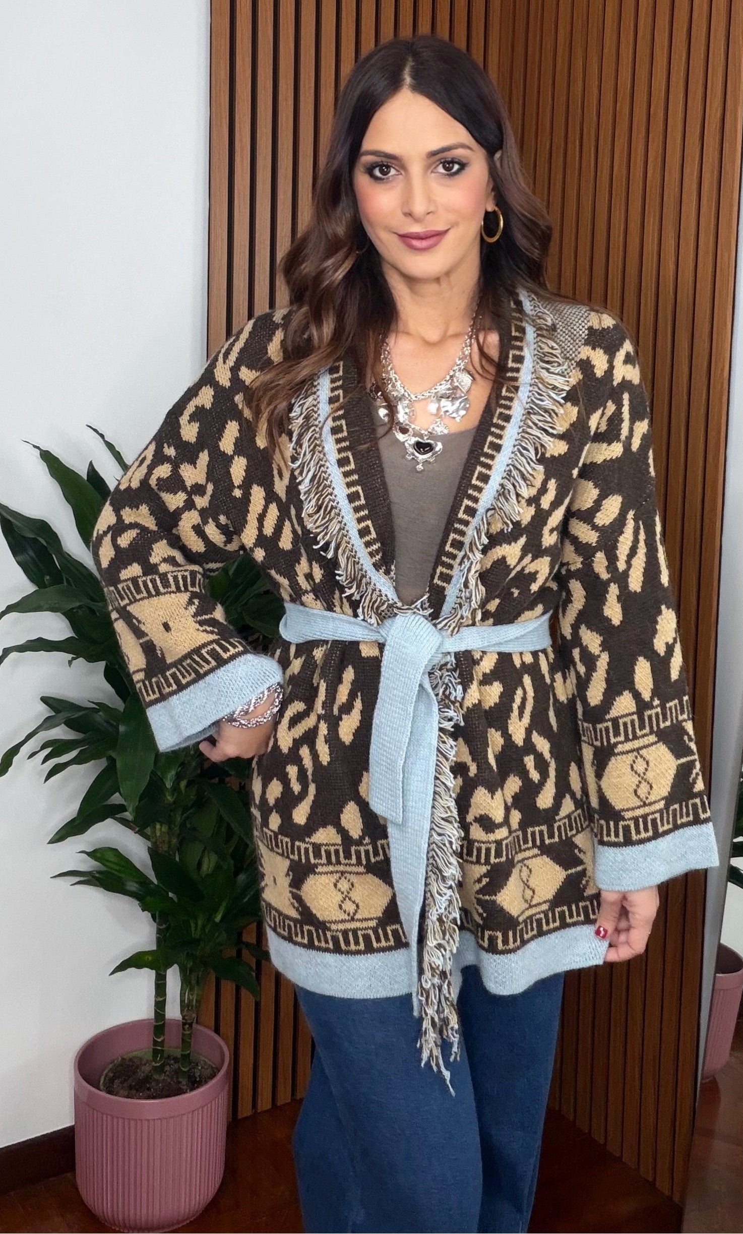 Giacca India Celeste