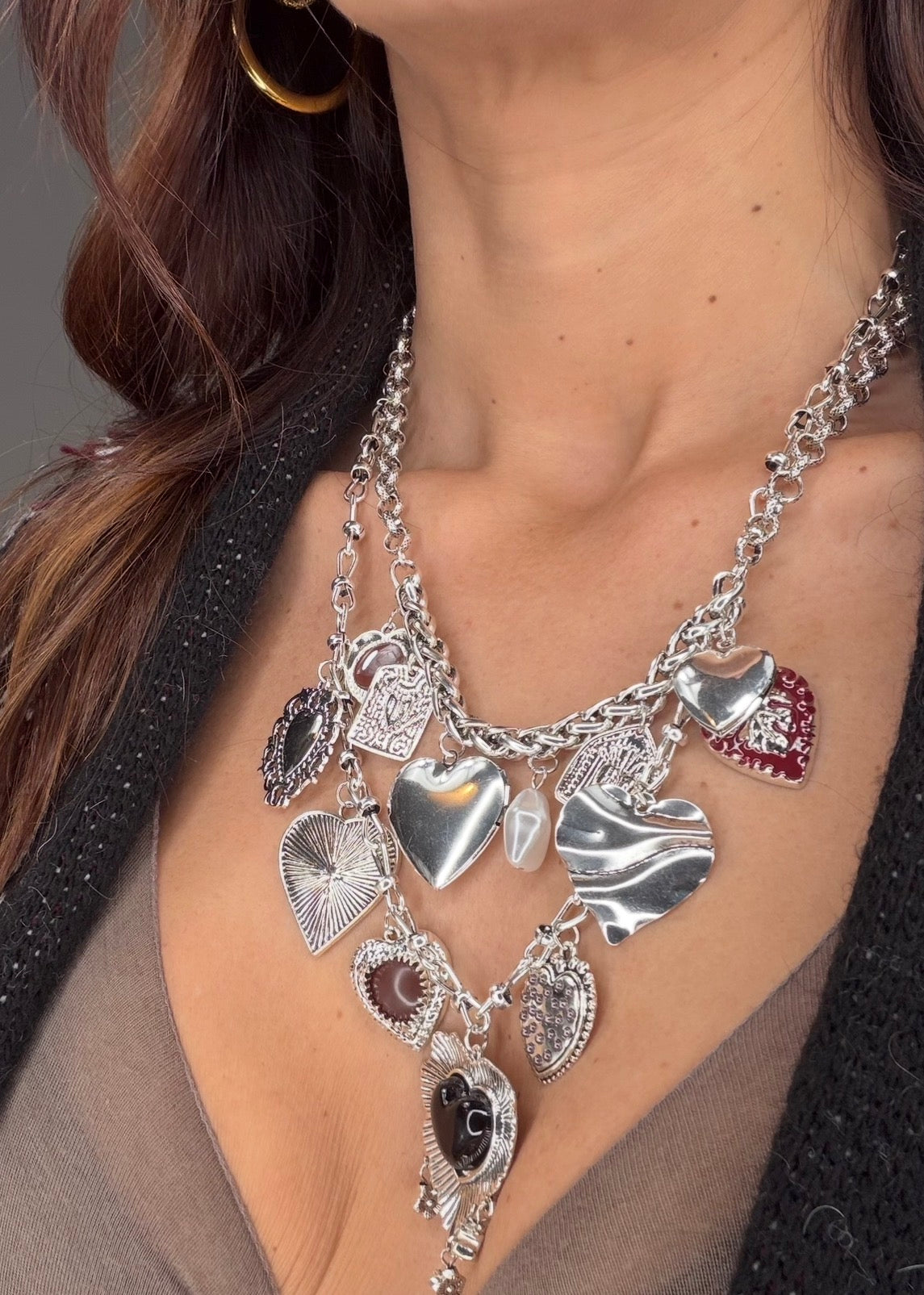 Collana Heart Argento