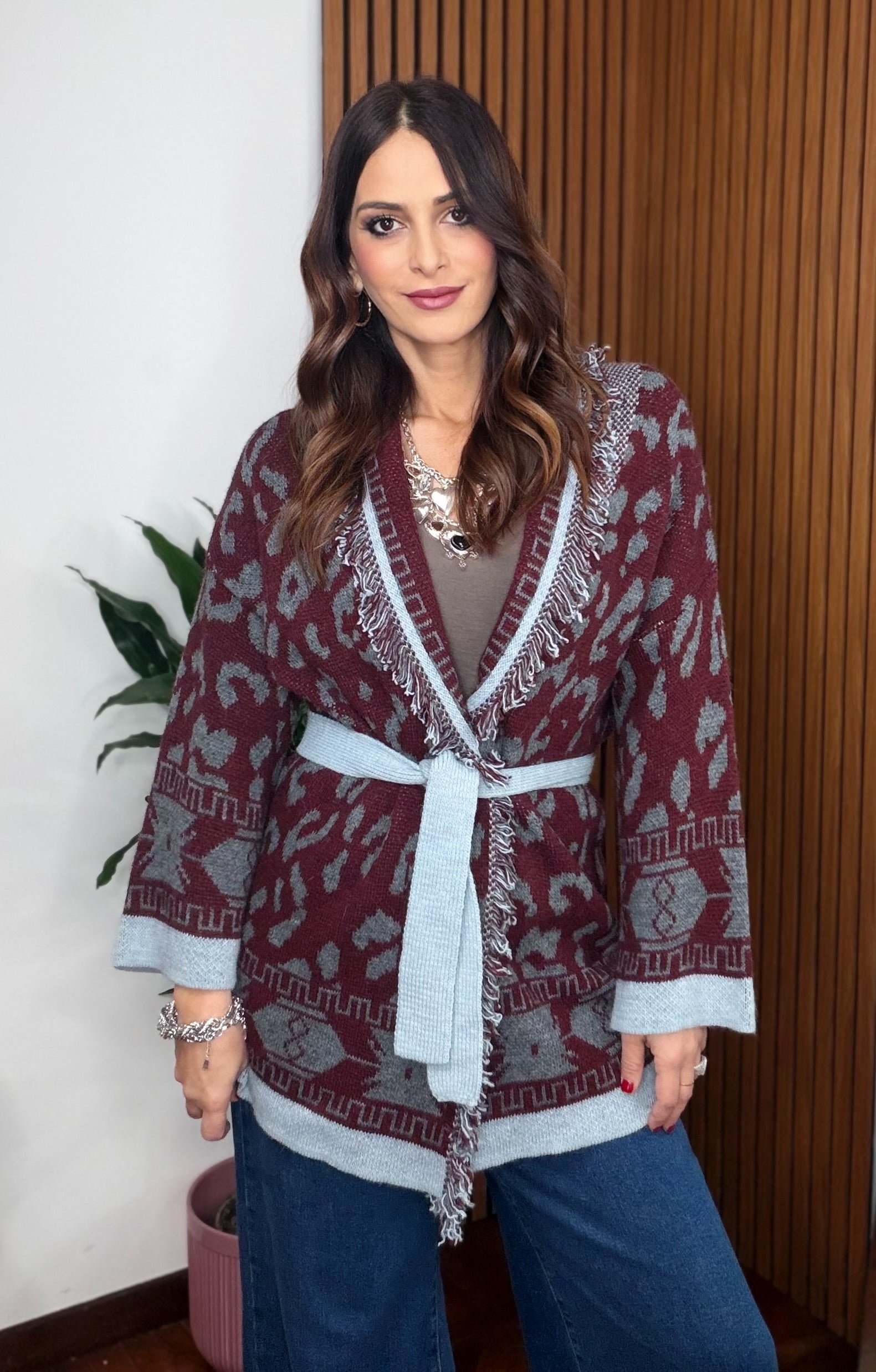 Giacca India Bordeaux