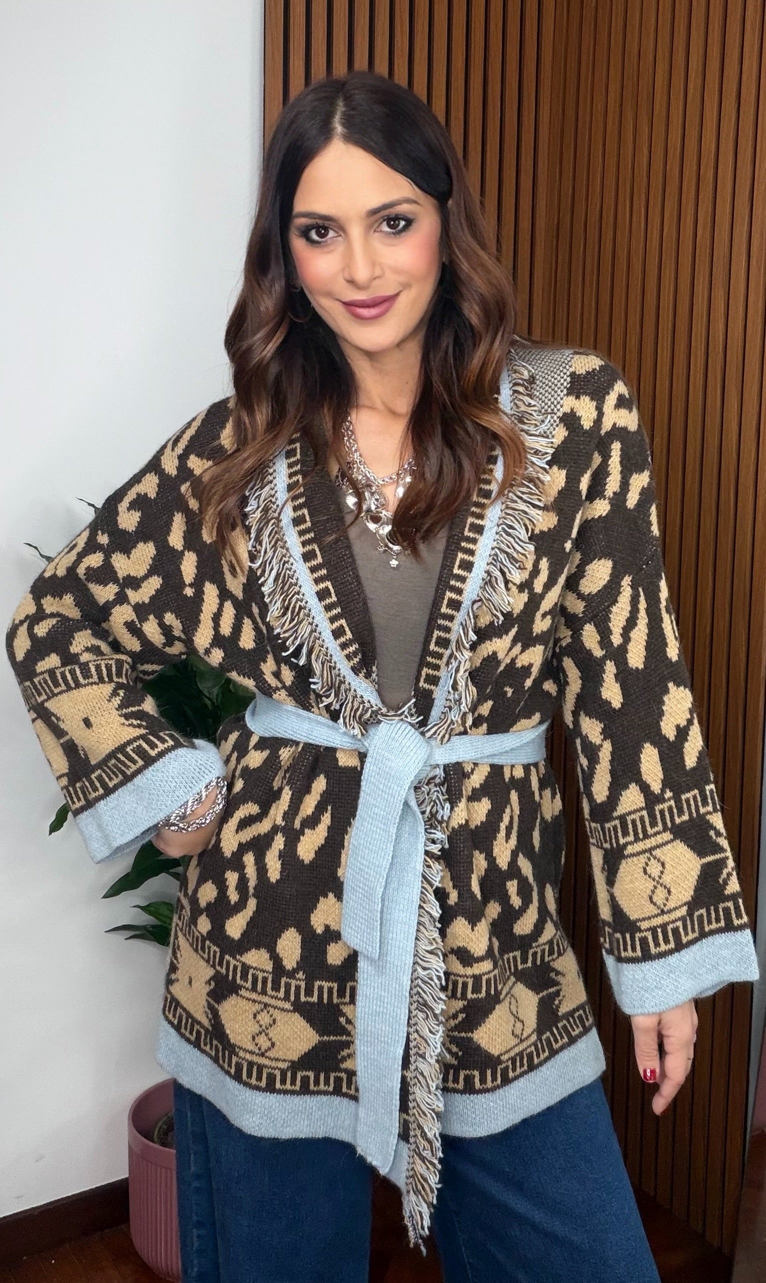 Giacca India Celeste