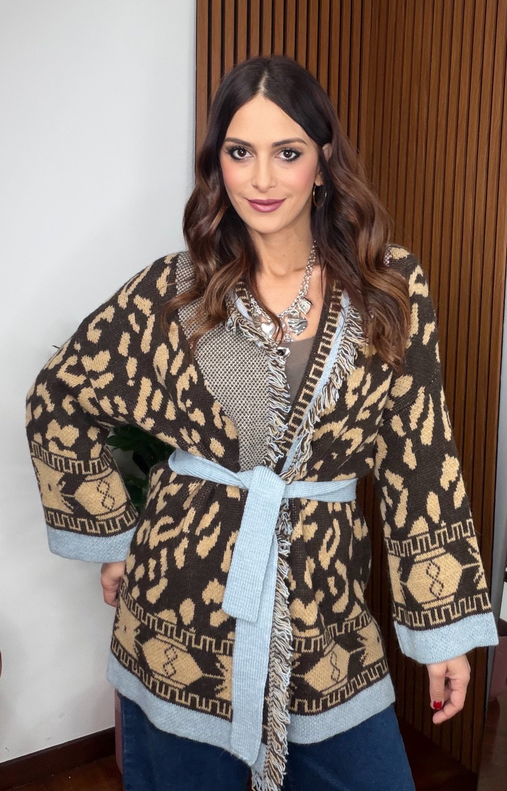 Giacca India Celeste