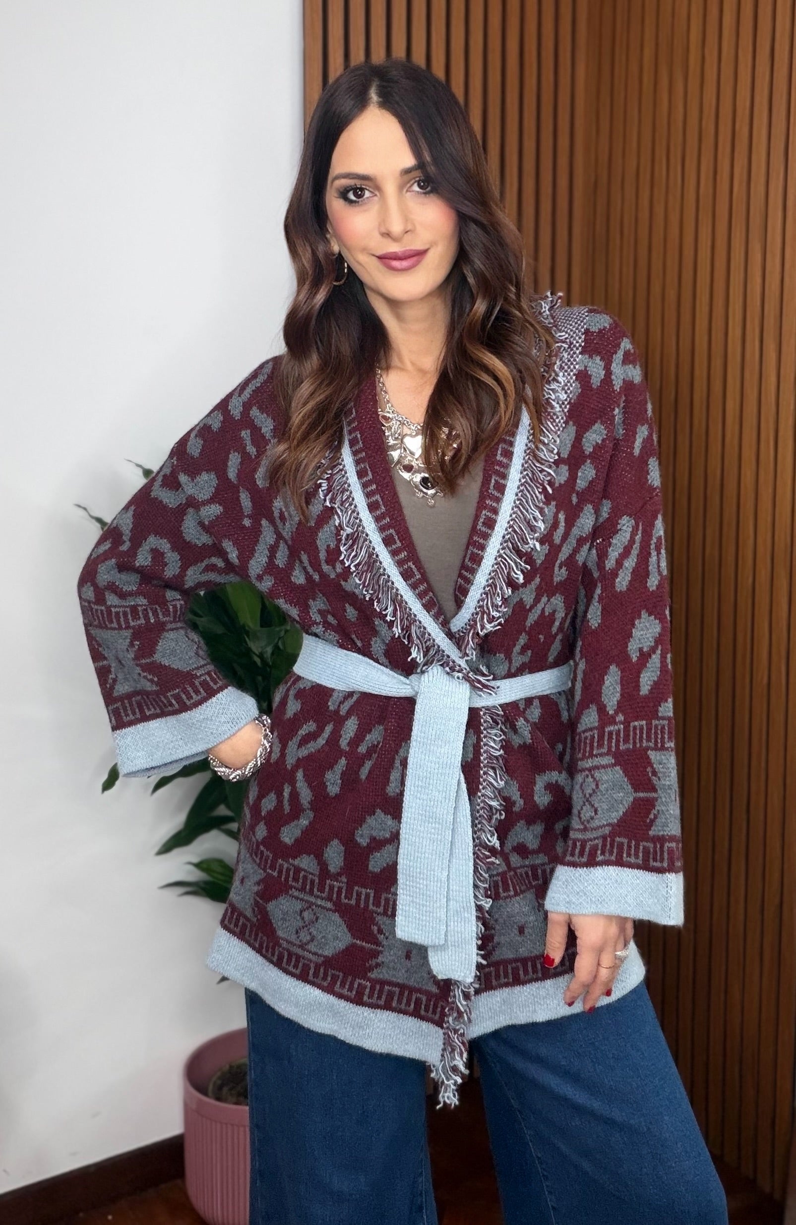 Giacca India Bordeaux