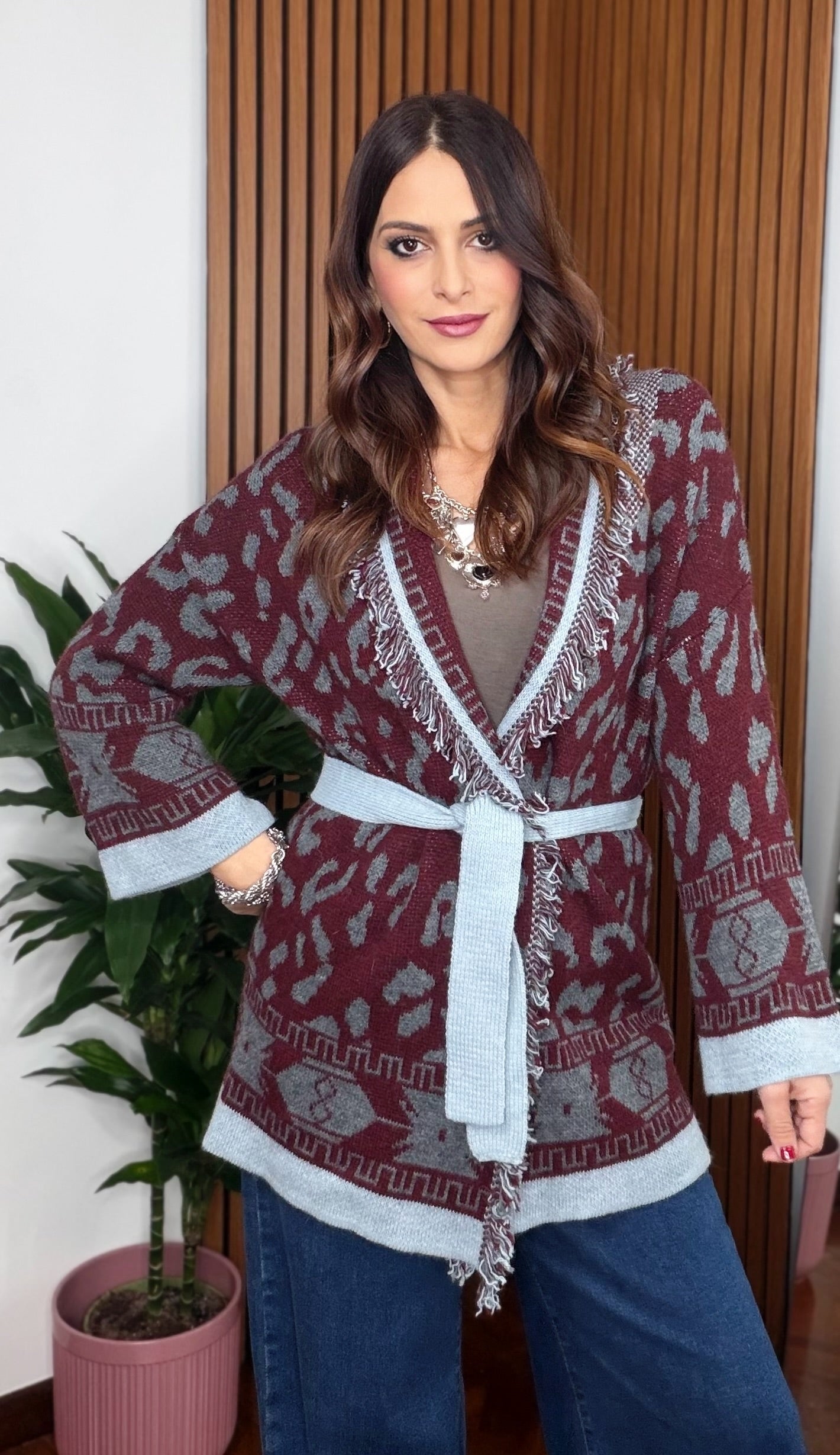 Giacca India Bordeaux