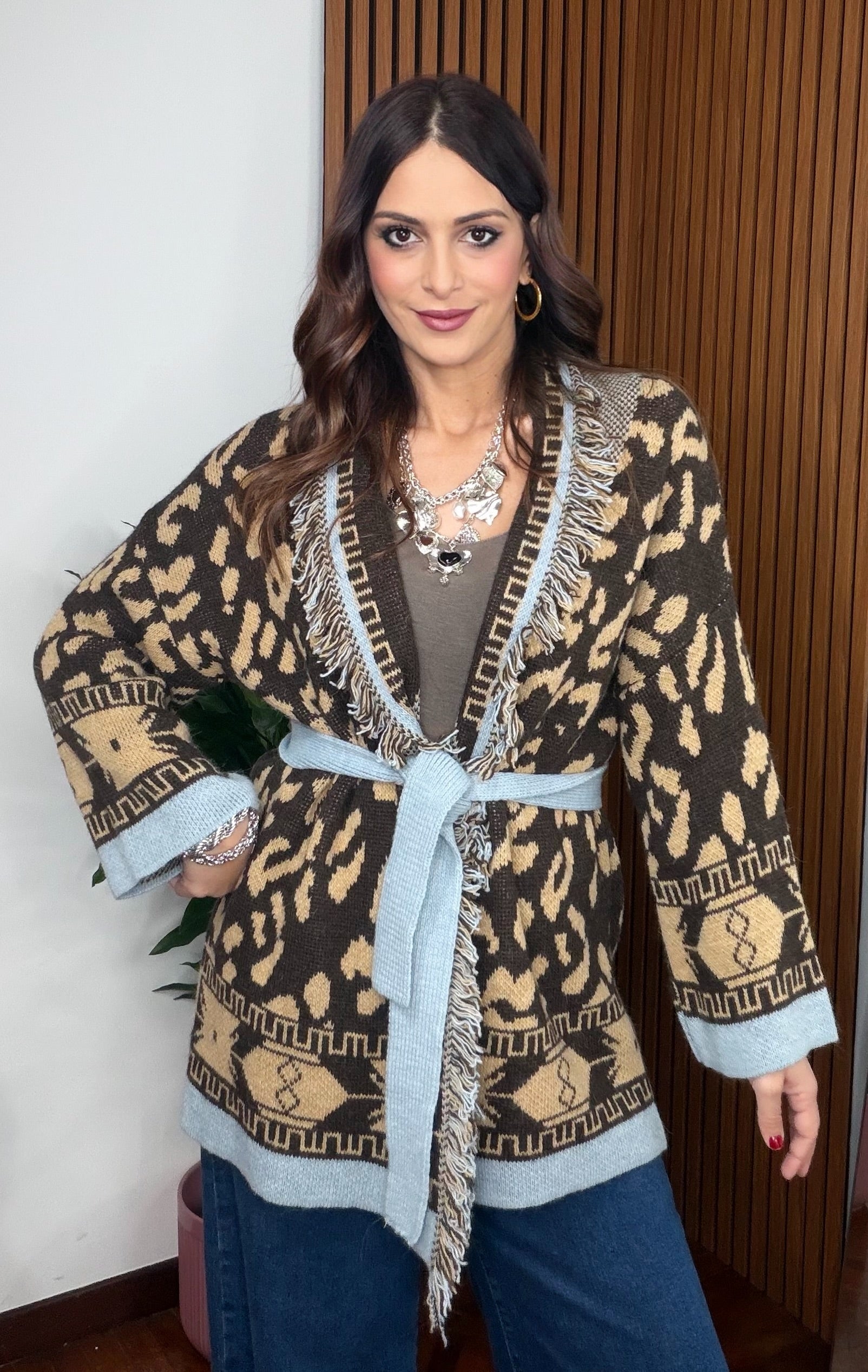 Giacca India Celeste